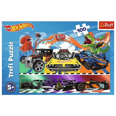 PUZZLE 100 ELEMENTÓW HOT WHEELS PĘDZĄCE SAMOCHODY TREFL 16466 TR TREFL