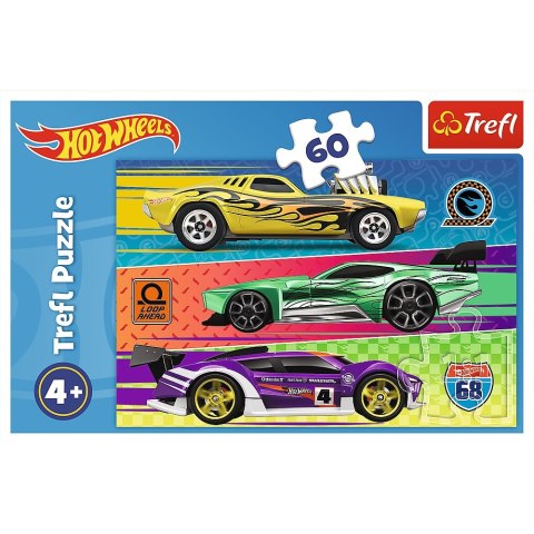 PUZZLE 60 ELEMENTÓW HOT WHEELS WYŚCIG TREFL 17389 TR TREFL