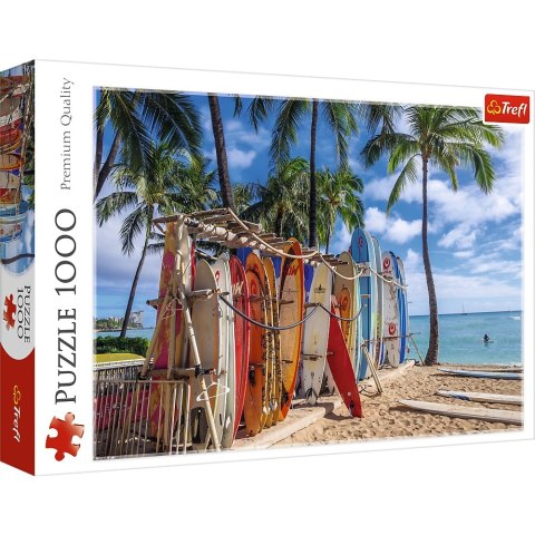 PUZZLE 1000 ELEMENTÓW PLAŻA WAIKIKI HAWAJE TREFL 10742 TR TREFL