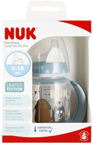 NUK MP BUTELKA 150 ML 6M Z UCHWYTEM FIRST CHOICE NIEBIESKA 10215032 NUK