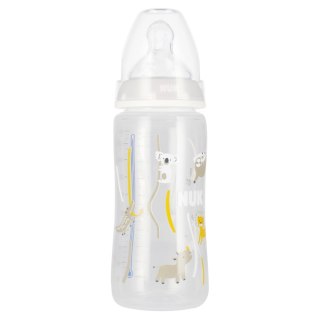 NUK MP BUTELKA Z WSKAŹNIKIEM TEMP. 300 ML 6-18M FIRST CHOICE POPIELATA