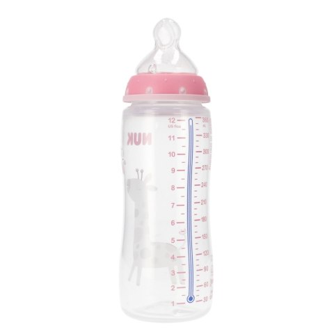 NUK MP BUTELKA Z WSKAŹNIKIEM TEMP. 300 ML 6-18M FIRST CHOICE RÓŻOWA 10216248 NUK