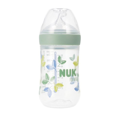 NUK MP BUTELKA ZE SMOCZKIEM SILIKONOWYM 260 ML M FOR NATURE ZIELONA