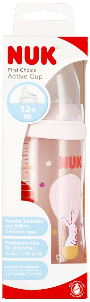 NUK MP KUBEK NIEKAPEK 300 ML 12M ACTIVE CUP SILIKON RÓŻOWY 10255409 NUK