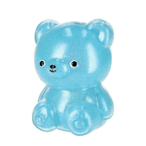 MIŚ GUMOWY ŚWIECĄCY 8CM MIX KOLOR BROKAT FOL TOYS BB524504 TOYS