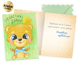 KARNET DK-1030 URODZINY DZIECIĘCE MIŚ PASSION CARDS - KARTKI