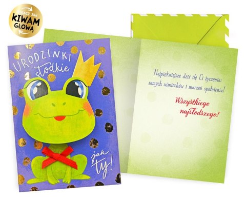 KARNET DK-1031 URODZINY DZIECIĘCE ŻABKA PASSION CARDS - KARTKI