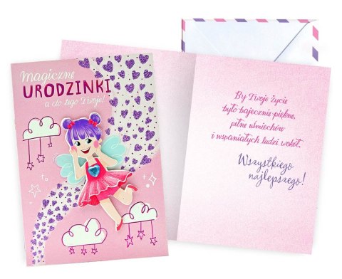 KARNET DK-1032 URODZINY DZIECIĘCE WRÓŻKA PASSION CARDS - KARTKI