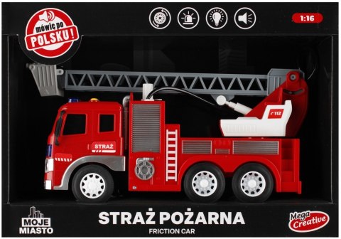 AUTO STRAŻ POŻARNA Z WODĄ MOJE MIASTO MEGA CREATIVE 522121 MEGA CREATIVE