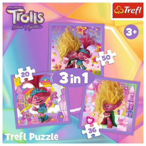 PUZZLE 3W1 POZNAJ WESOŁE TROLE TREFL 34870 TR TREFL