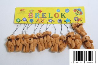 BRELOK PLUSZOWY MIŚ OP.12 SZT. MIDEX D31891 TOYS