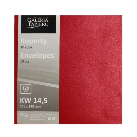 KOPERTA 14,5X14,5 CZERWONA PERŁA GALERIA PAPIERU OP.10 SZT. ARGO 280717 ARG ARGO KOPERTA 14,5X14,5 CZERWONA PERŁA GALERIA PAPIERU OP.10 SZT. ARGO 280717 ARG ARGO