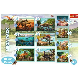 PUZZLE 10W1 W ŚWIECIE DINOZAURÓW TREFL 90390 TR