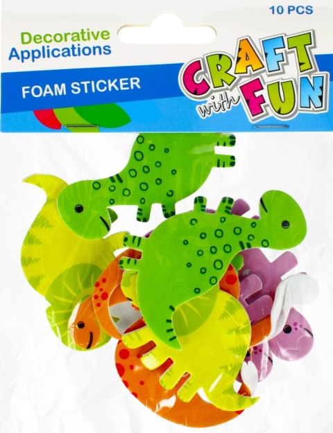 OZDOBA DEKORACYJNA EVA DINOZAURY SAMOPRZYLEPNA CRAFT WITH FUN 480995