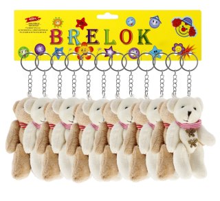 BRELOK PLUSZOWY MIŚ Z MOTYLKIEM 10CM PBH A 12 TOYS KD1656MID TOYS