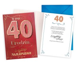 KARNET DKP-022 URODZINY 40-LATKA CYFRY PASSION CARDS - KARTKI