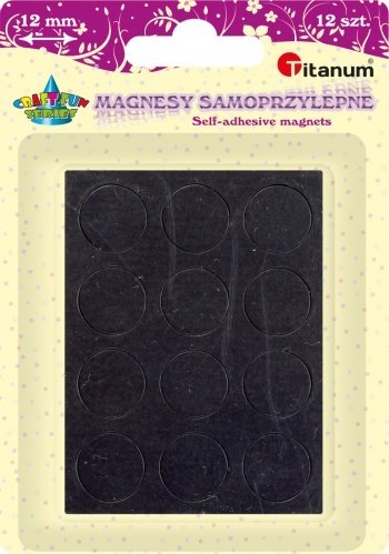 MAGNESY SAMOPRZYLEPNE OKRĄGŁE 12 MM TITANUM CRAFT-FUN SERIES HASTA