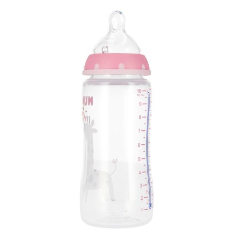 NUK MP BUTELKA Z WSKAŹNIKIEM TEMP. 300 ML 0-6M FIRST CHOICE RÓŻOWA 10741926 NUK