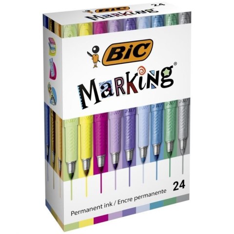 MARKER PERMANENTNY OKRĄGŁY BC MARKING MIX KOLOR PUD A 24 BIC 992731 BIC