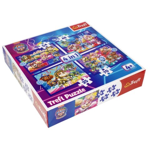 PUZZLE 4W1 WESOŁY ŚWIAT BARBIE PUD TREFL 34621 TR TREFL