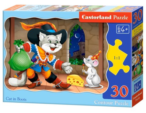 PUZZLE 30 ELEMENTÓW, KONTUROWE CAT IN BOOTS CASTORLAND B-03730 CASTOR