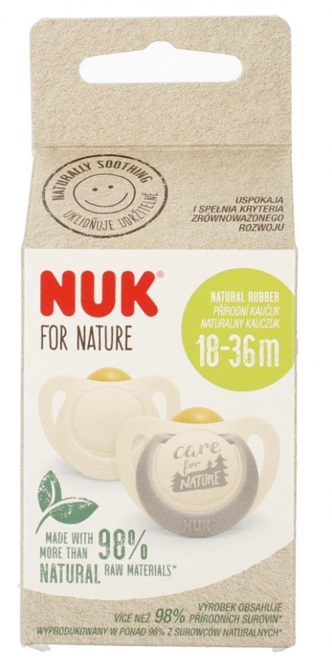 NUK SMOCZEK USPOKAJAJĄCY 18-36M LATEKSOWY NATURA POPIEL OP.2 SZT. 10737877 NUK