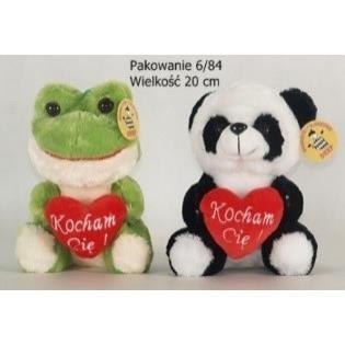 PLUSZAK PANDA 22CM SIEDZĄCA Z SERCEM KOCHAM CIĘ DEEF 03807 DE DEEF