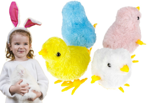 Wesoły Nakręcany Kurczaczek MEGA CREATIVE - Kolorowy Towarzysz Zabaw dla Dzieci