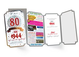 KARNET PM-353 URODZINY 80 CYFRY, ROCZNIKI 2024 PASSION CARDS - KARTKI