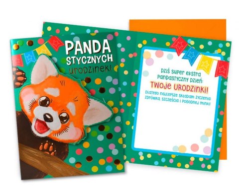 KARNET DKP-055 URODZINY DZIECIĘCE CZERWONA PANDA PASSION CARDS - KARTKI