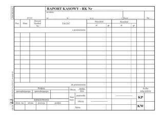 RAPORT KASOWY WIELOKOPIA A5 PAPIRUS