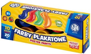 FARBY PLAKATOWE 10KOL 20ML BOX ASTRA 301123044 ASTRA