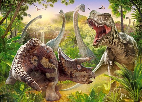 PUZZLE 180 ELEMENTÓW DINOSAUR BATTLE CASTORLAND B-018413 CASTOR