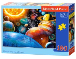 PUZZLE 180 ELEMENTÓW PLANETS AND THEIR MOONS CASTORLAND B-018345 CASTOR
