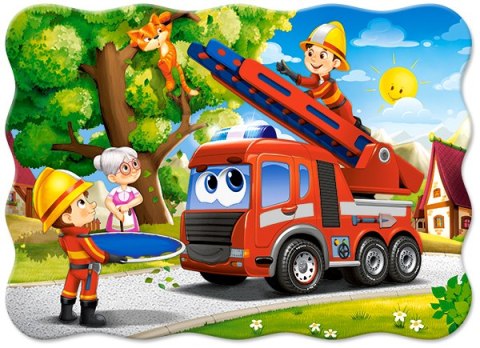 PUZZLE 30 ELEMENTÓW, KONTUROWE FIREFIGHTERS TO THE RESCUE CASTORLAND B-03792 CASTOR