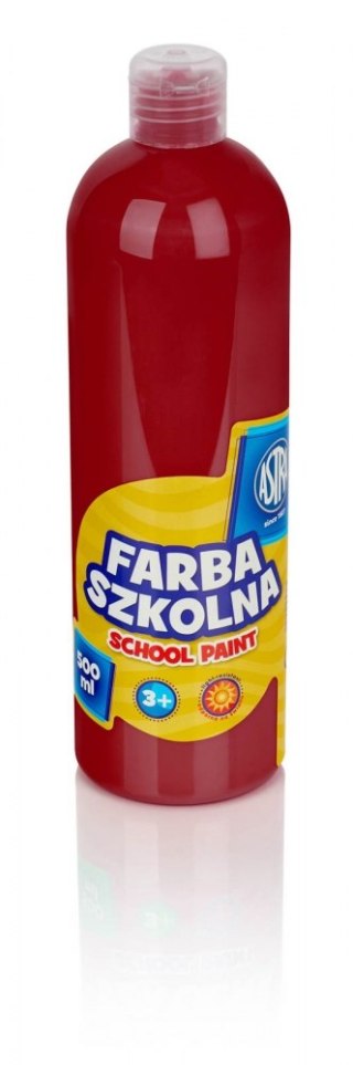 FARBA SZKOLNA W BUTELCE 500 ML CZERWONY CIEMNY ASTRA 301217005 ASTRA