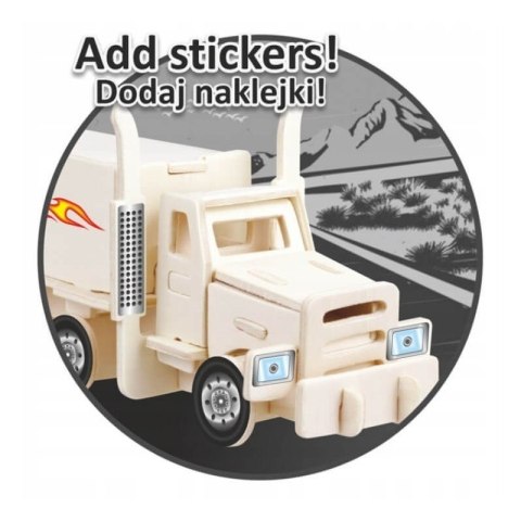 PUZZLE DREWNIANE 3D DO MALOWANIA TRUCK AKCESORIA COLORINO PATIO 136889 PATIO