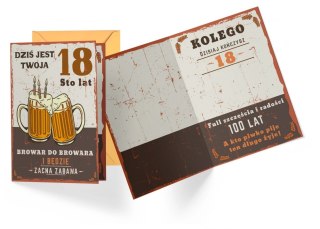 KARNET URODZINY 18 B6 Z KOP KUKART PR-394 PASSION CARDS - KARTKI