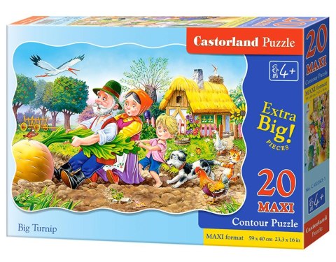 PUZZLE 20 MAXI PODŁOGOWE, KONTUROWE BIG TURNIP CASTORLAND C-02283 CASTOR