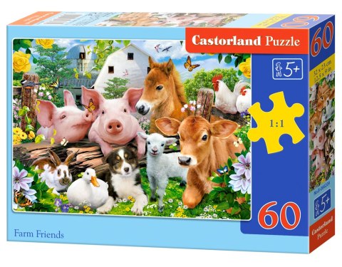 PUZZLE 60 ELEMENTÓW FARM FRIENDS CASTORLAND B-066209 CASTOR