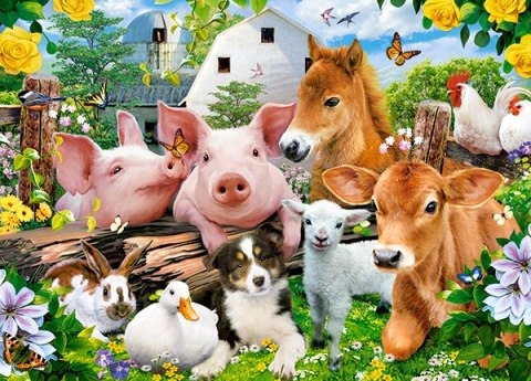 PUZZLE 60 ELEMENTÓW FARM FRIENDS CASTORLAND B-066209 CASTOR