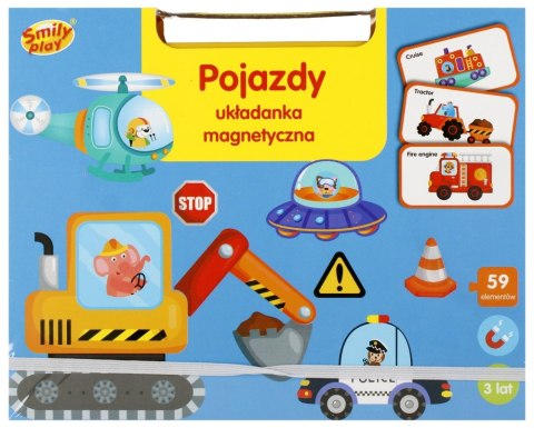 UKŁADANKA MAGNETYCZNA POJAZDY 59EL PLX WB SMILY PLAY SP84506 ANEK