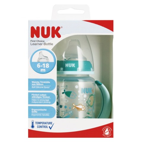 NUK BUTELKA 150 ML 6M Z UCHWYTEM FIRST TURKUS 10215335 NUK