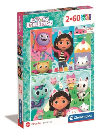 PUZZLE 2X60 ELEMENTÓW GABYS DOLLHOUSE CLEMENTONI 24804 CLM CLEMENTONI