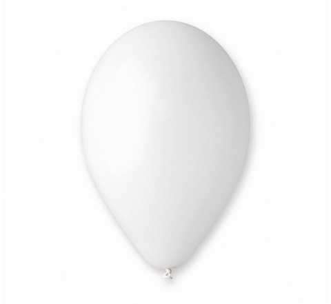 BALONY PASTELOWE BIAŁE, G90, 26 CM, 50 SZT. GODAN