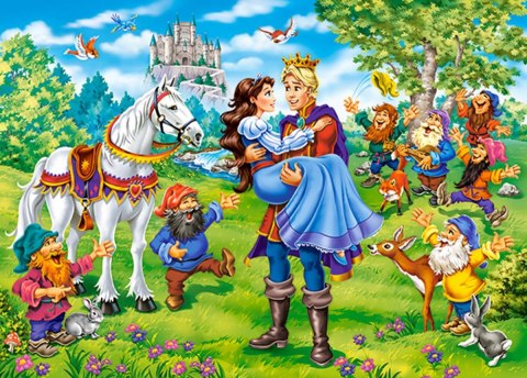 PUZZLE 120 ELEMENTÓW SNOW WHITE - HAPPY ENDING CASTORLAND B-13463 CASTOR