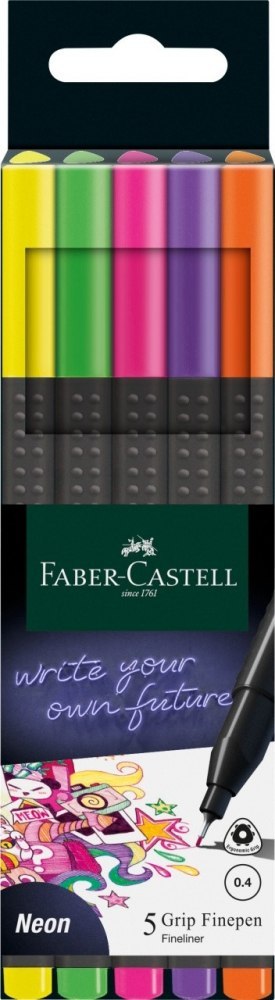 CIENKOPIS 5KOL 0.4 FIB GR NEON FC WB FABER-CASTELL