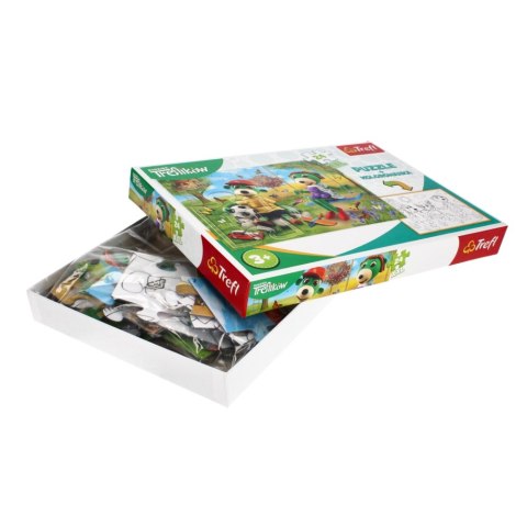 PUZZLE 24 ELEMENTY Z MALOWANKĄ RODZINA TREFLIKÓW TREFL 90988 TR TREFL