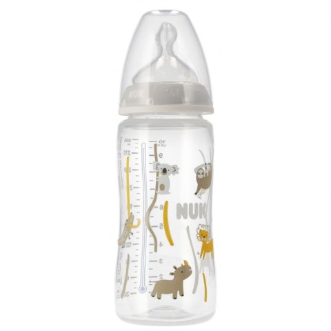 NUK BUTELKA Z WSKAŹNIKIEM TEMP. 300 ML 6-18M FIRST CHOICE POPIELATA 10741088 NUK