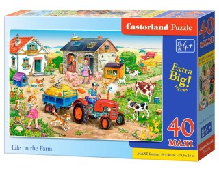 PUZZLE 40 MAXI PODŁOGOWE LIFE ON THE FARM CASTORLAND B-040193 CASTOR